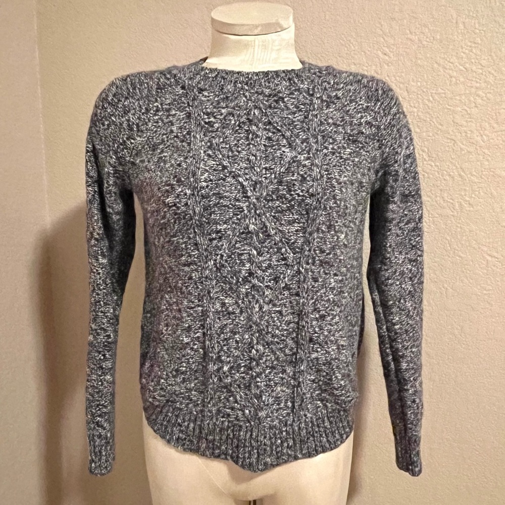 SO black/off white heathered sweater